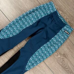 Kerrits Kids Riding Breeches Performance Knee Patch Teal Blue S